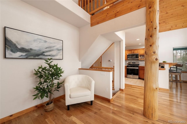 507 Gcr 4980, Grand Lake, CO 80447 - living area with light wood-style floors, baseboards, and recessed lighting