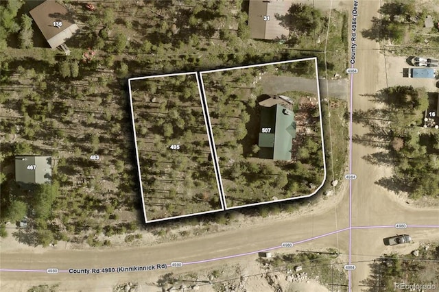 507 Gcr 4980, Grand Lake, CO 80447 - aerial overview of property's location featuring property parcel outlined