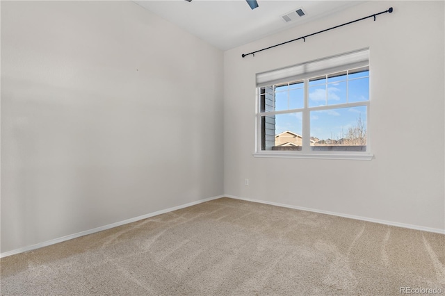 unfurnished room featuring carpet flooring