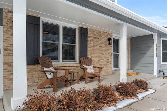 view of patio / terrace featuring covered porch