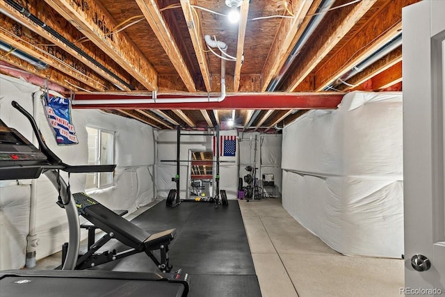 view of exercise area