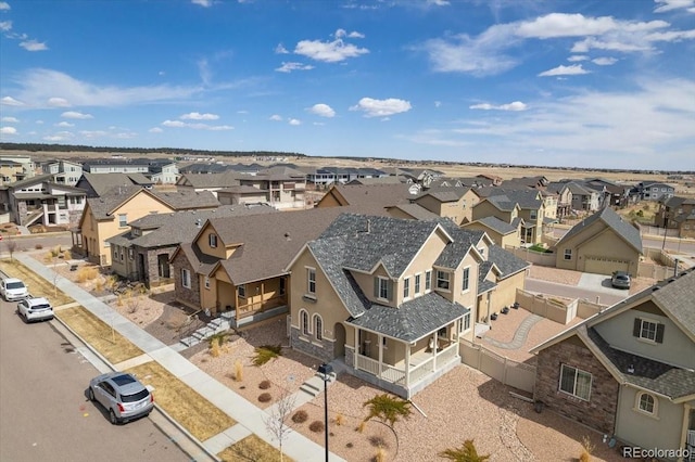 bird's eye view featuring a residential view