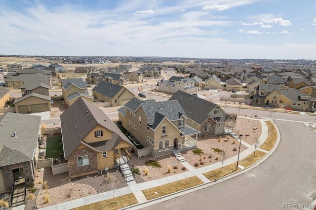 bird's eye view featuring a residential view