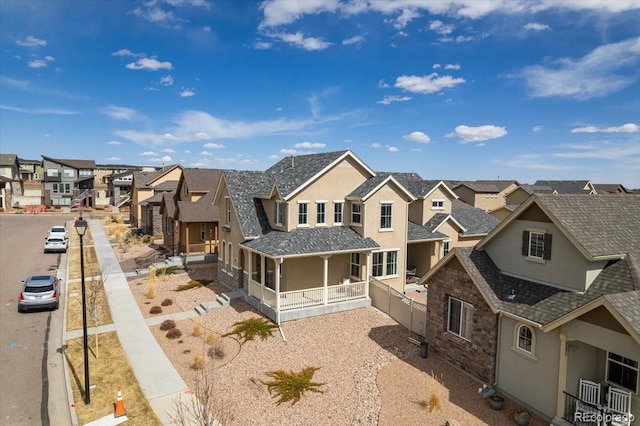 exterior space with a residential view