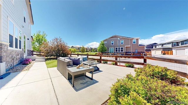 10016 Hough Pt, Parker, CO 80134 - view of patio with a residential view and an outdoor living space