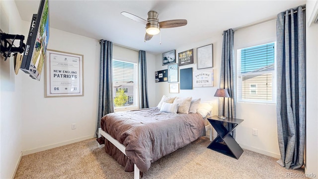 10016 Hough Pt, Parker, CO 80134 - bedroom featuring carpet, baseboards, and a ceiling fan