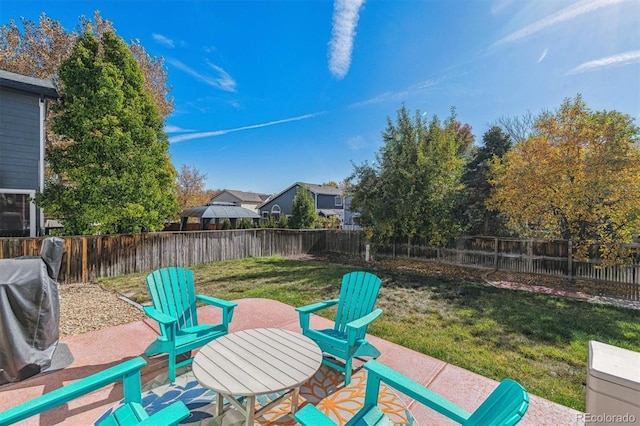 view of patio with grilling area