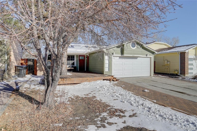 ranch-style house with a garage