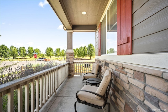 view of balcony