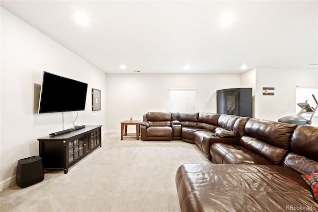 view of carpeted living room