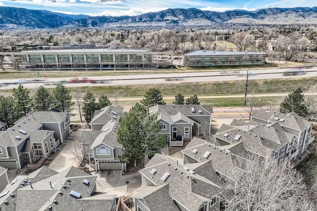 3228 47th, Boulder, CO 80301 - aerial perspective of suburban area with mountains