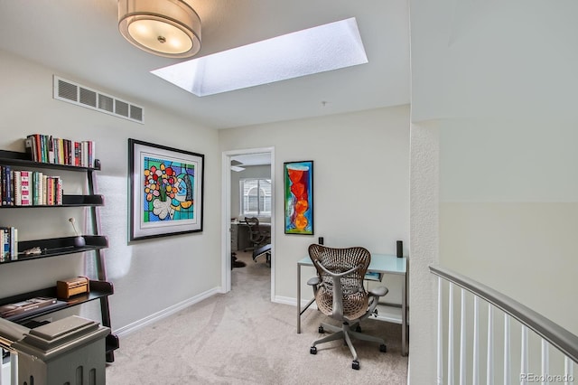 3228 47th, Boulder, CO 80301 - carpeted office space featuring a skylight and baseboards