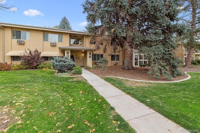 view of property with a front yard