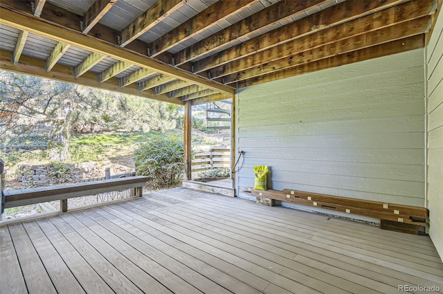 view of wooden terrace