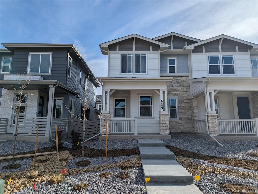 view of front of home with a porch