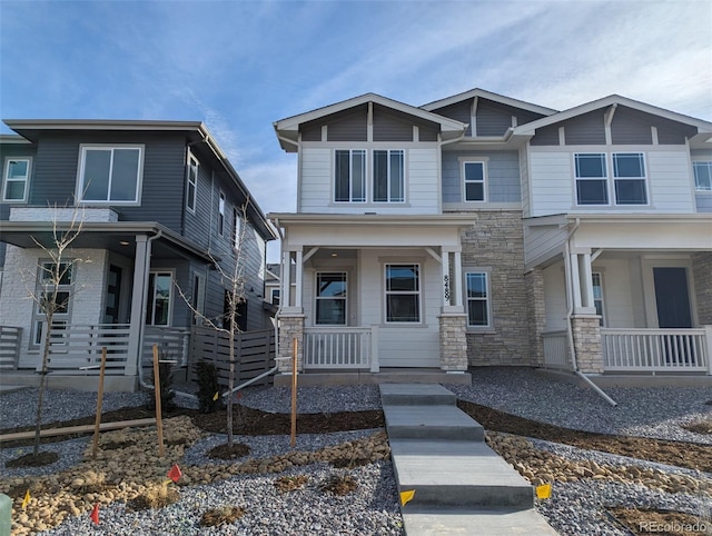 view of front of home with a porch