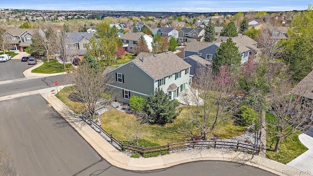 birds eye view of property featuring a residential view