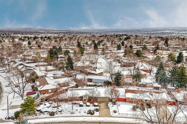 view of snowy aerial view