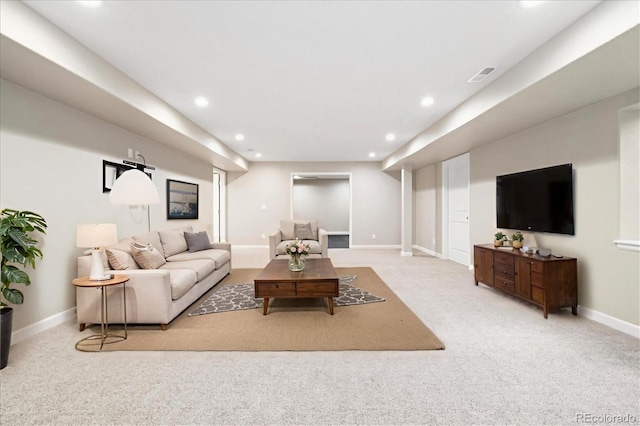 3901 Stonegrass Pt, Broomfield, CO 80023 - living area with recessed lighting and carpet flooring