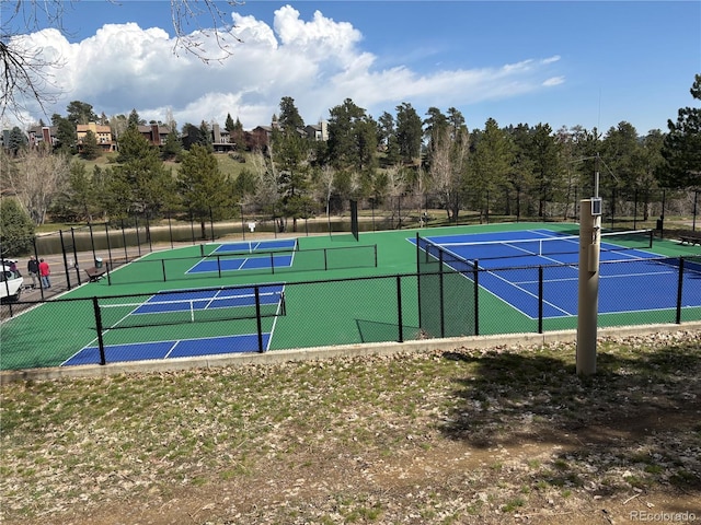 23846 Genesee Village Rd, Golden, CO 80401 - view of tennis court featuring community basketball court