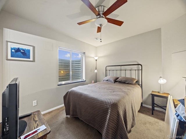 6432 S Robb Ct, Littleton, CO 80127 - bedroom with carpet flooring, baseboards, and a ceiling fan