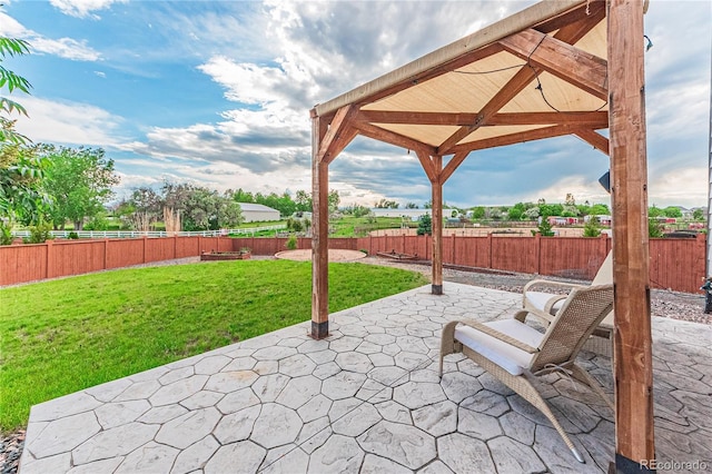 638 W 175th Ave, Broomfield, CO 80023 - fenced backyard featuring a patio and a gazebo