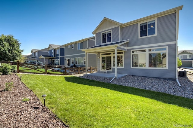 6689 Backcountry Loop, Colorado Springs, CO 80927 - back of property with a patio area and a residential view