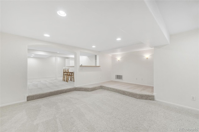 7420 S Houstoun Waring Cir, Littleton, CO 80120 - finished below grade area with carpet flooring, recessed lighting, and bar area