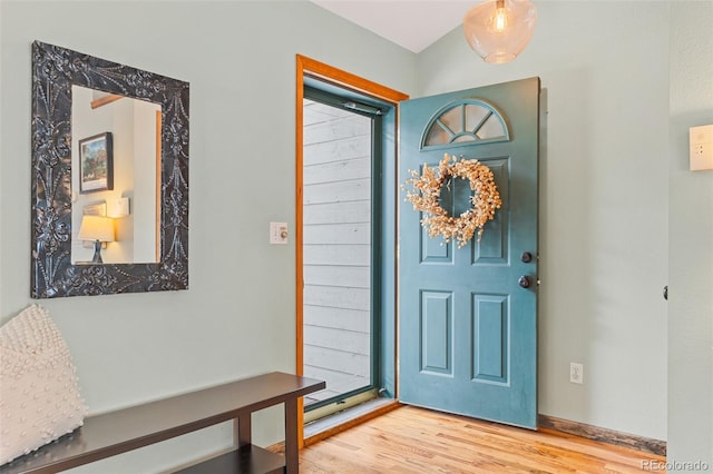 entryway featuring hardwood / wood-style floors