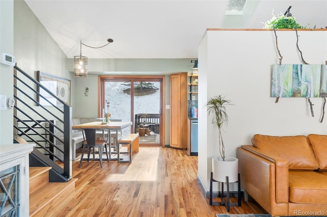 living room featuring light hardwood / wood-style floors