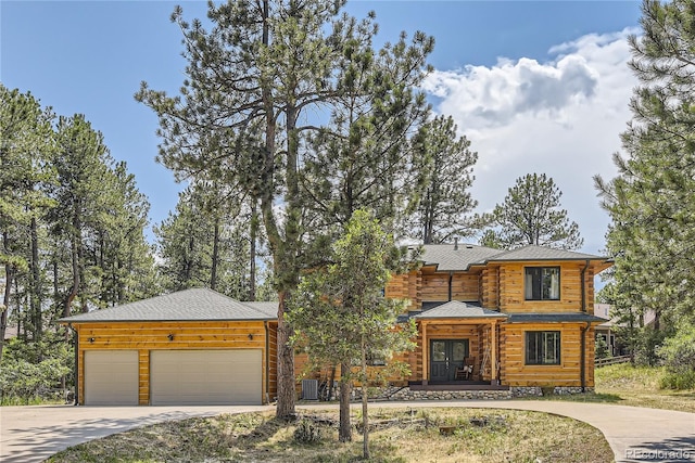 view of front of house featuring a garage