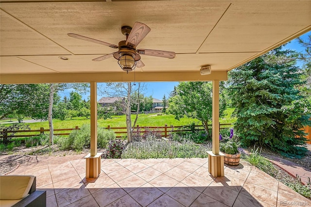 16500 Hitching Post Cir, Parker, CO 80134 - view of patio / terrace featuring a ceiling fan