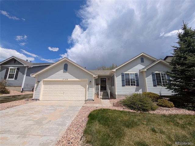 17145 Park Trail Dr, Monument, CO 80132 - ranch-style home with driveway and a garage