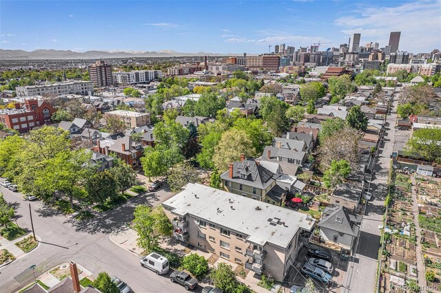 view of urban area with mountains