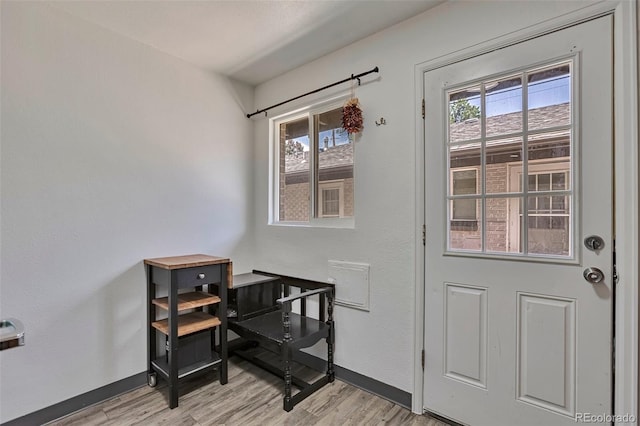 2955 N Gilpin St, Denver, CO 80205 - foyer entrance featuring light wood finished floors and baseboards