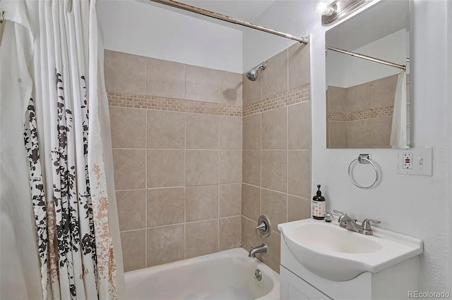 2955 N Gilpin St, Denver, CO 80205 - full bathroom featuring shower / bath combo and vanity