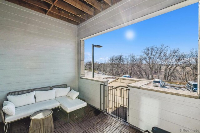 balcony featuring area for grilling and an outdoor living space