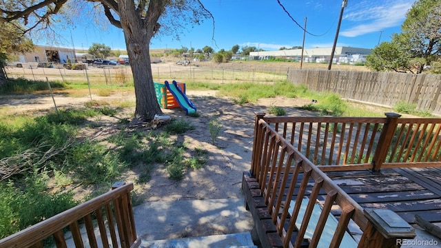 exterior space featuring a deck