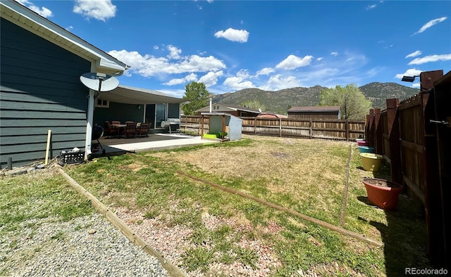98 Baylor Dr, Buena Vista, CO 81211 - view of yard featuring a mountain view and a patio area