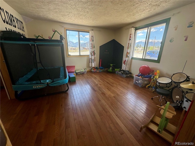 98 Baylor Dr, Buena Vista, CO 81211 - bedroom featuring hardwood / wood-style flooring and a textured ceiling