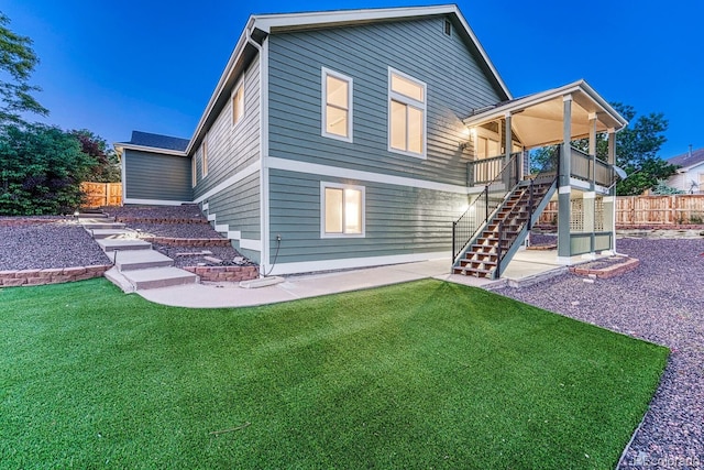 1838 Mountain Daisy Ct, Highlands Ranch, CO 80129 - rear view of property with stairway and a patio area
