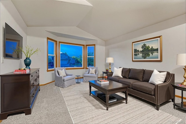 1838 Mountain Daisy Ct, Highlands Ranch, CO 80129 - living area with vaulted ceiling and light carpet