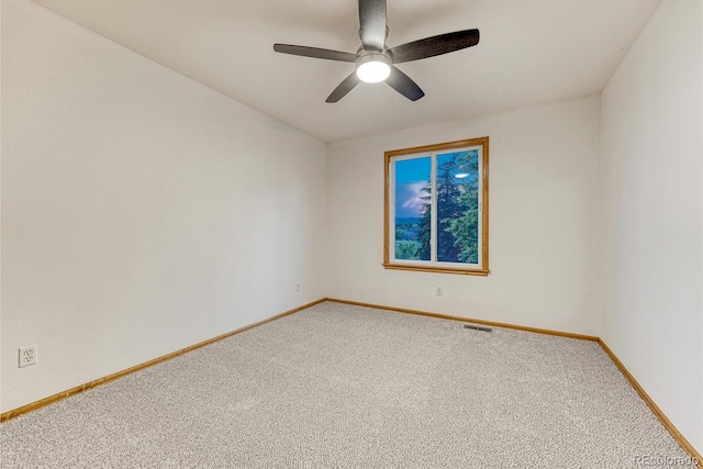 1838 Mountain Daisy Ct, Highlands Ranch, CO 80129 - spare room with light colored carpet and ceiling fan
