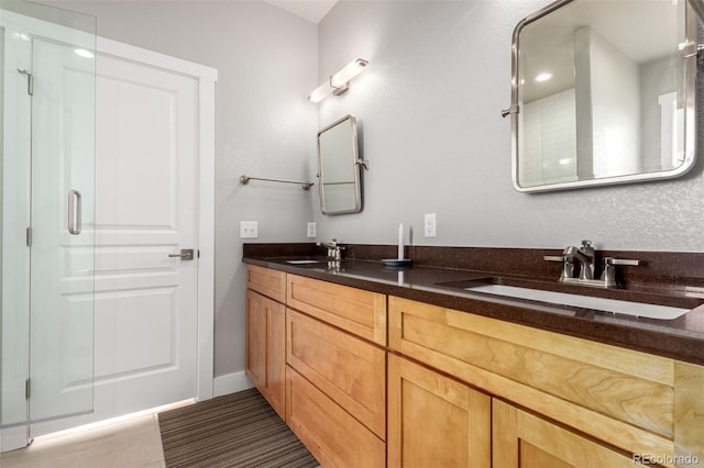 19500 Wedemeyer Rd, Kiowa, CO 80117 - bathroom with a stall shower and double vanity