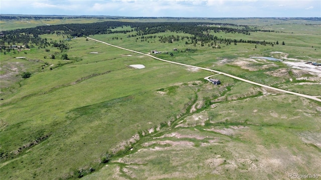 19500 Wedemeyer Rd, Kiowa, CO 80117 - aerial overview of property's location with rural landscape