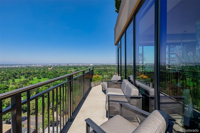 balcony with an outdoor living space