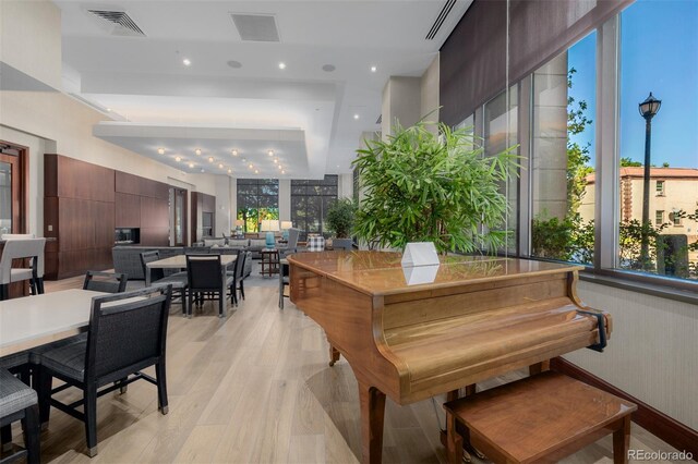 interior space featuring light hardwood / wood-style flooring