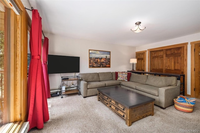 805 Columbine Rd Unit 202, Breckenridge, CO 80424 - living area with carpet floors and baseboard heating