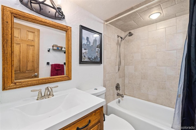 805 Columbine Rd Unit 202, Breckenridge, CO 80424 - bathroom featuring toilet, shower / bath combo, and vanity