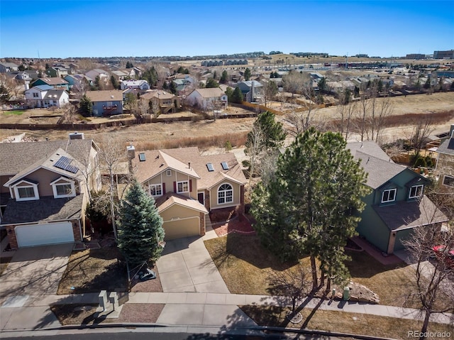 bird's eye view featuring a residential view